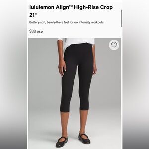 lululemon Align High-Rise Crop 21"